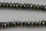 CPY215 15.5 inches 4*8mm faceted rondelle pyrite gemstone beads