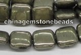 CPY22 16 inches 12*12mm square pyrite gemstone beads wholesale