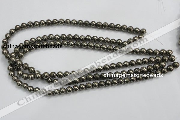 CPY24 16 inches 12mm round pyrite gemstone beads wholesale