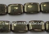 CPY243 15.5 inches 13*18mm rectangle pyrite gemstone beads wholesale