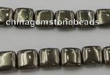 CPY250 15.5 inches 10*10mm square pyrite gemstone beads wholesale