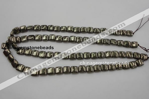 CPY250 15.5 inches 10*10mm square pyrite gemstone beads wholesale