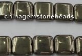 CPY252 15.5 inches 14*14mm square pyrite gemstone beads wholesale