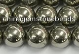 CPY262 15.5 inches 8mm round pyrite gemstone beads wholesale