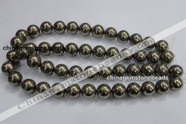 CPY27 16 inches 18mm round pyrite gemstone beads wholesale