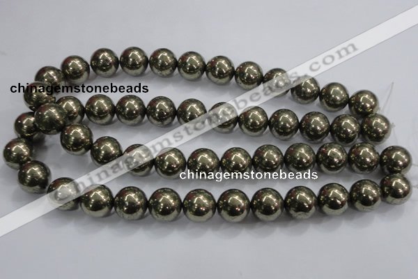 CPY28 16 inches 20mm round pyrite gemstone beads wholesale