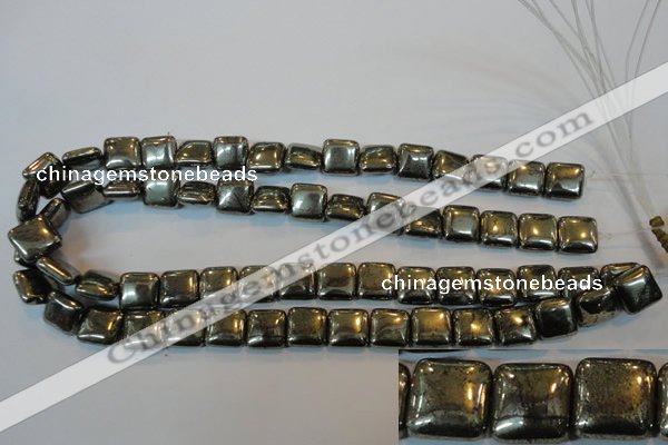 CPY317 15.5 inches 12*12mm square pyrite gemstone beads wholesale