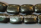 CPY323 15.5 inches 13*18mm rectangle pyrite gemstone beads wholesale