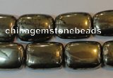 CPY324 15.5 inches 15*20mm rectangle pyrite gemstone beads wholesale