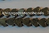 CPY330 15.5 inches 6*6mm heart pyrite gemstone beads wholesale