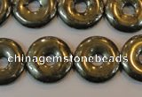 CPY339 15.5 inches 18mm donut pyrite gemstone beads wholesale