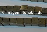 CPY352 15.5 inches 8*8mm cube pyrite gemstone beads wholesale