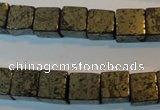 CPY353 15.5 inches 10*10mm cube pyrite gemstone beads wholesale