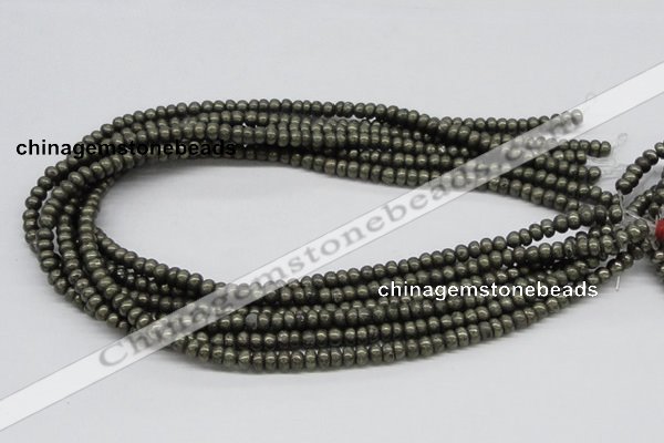 CPY37 16 inches 4*8mm rondelle pyrite gemstone beads wholesale