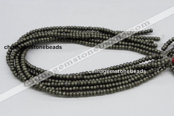 CPY38 16 inches 5*10mm rondelle pyrite gemstone beads wholesale