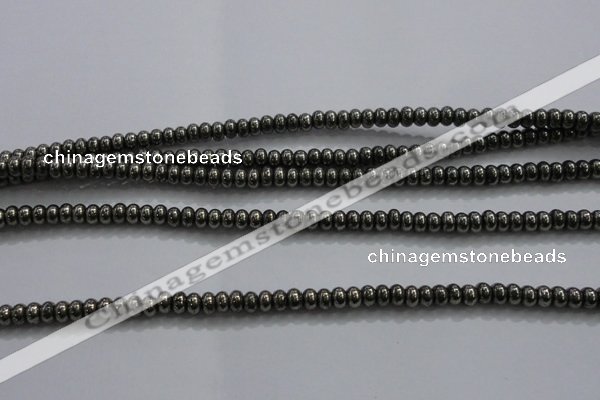 CPY420 15.5 inches 2*3mm rondelle pyrite gemstone beads