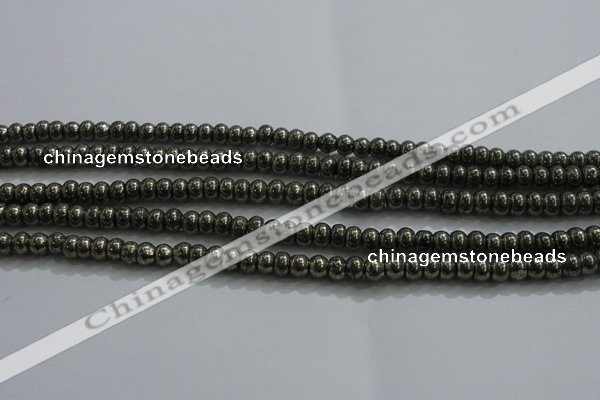 CPY421 15.5 inches 2.5*4mm rondelle pyrite gemstone beads