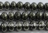 CPY422 15.5 inches 4*6mm rondelle pyrite gemstone beads