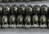 CPY423 15.5 inches 5*8mm rondelle pyrite gemstone beads