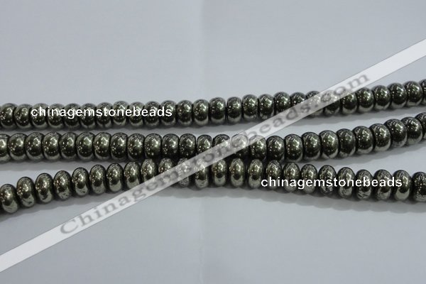 CPY423 15.5 inches 5*8mm rondelle pyrite gemstone beads