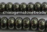 CPY424 15.5 inches 6*10mm rondelle pyrite gemstone beads