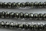 CPY426 15.5 inches 2*3mm faceted rondelle pyrite gemstone beads