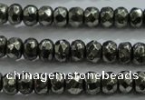 CPY427 15.5 inches 2.5*4mm faceted rondelle pyrite gemstone beads