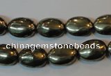 CPY44 16 inches 10*14mm oval pyrite gemstone beads wholesale