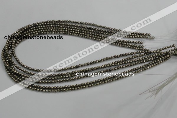 CPY46 16 inches 6mm round pyrite gemstone beads wholesale