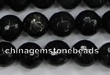 CPY502 15.5 inches 8mm faceted round natural chalcopyrite beads