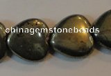 CPY54 16 inches 16*16mm heart pyrite gemstone beads wholesale