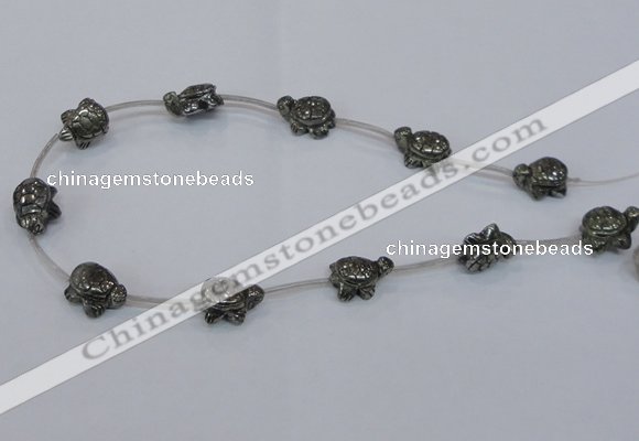 CPY560 15.5 inches 13*18mm tortoise pyrite gemstone beads