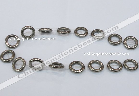 CPY572 15.5 inches 20mm donut pyrite gemstone beads wholesale