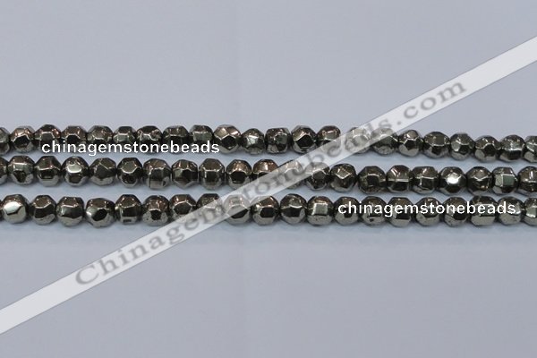 CPY617 15.5 inches 10mm nuggets pyrite gemstone beads