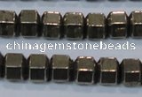 CPY618 15.5 inches 9*10mm pyrite gemstone beads