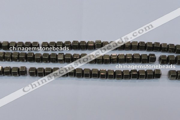 CPY618 15.5 inches 9*10mm pyrite gemstone beads