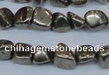 CPY622 15.5 inches 5*8mm - 6*10mm nuggets pyrite gemstone beads