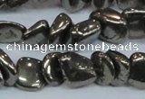 CPY623 15.5 inches 8*9mm - 9*10mm nuggets pyrite gemstone beads