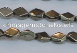 CPY651 15.5 inches 6*8mm pyrite gemstone beads wholesale