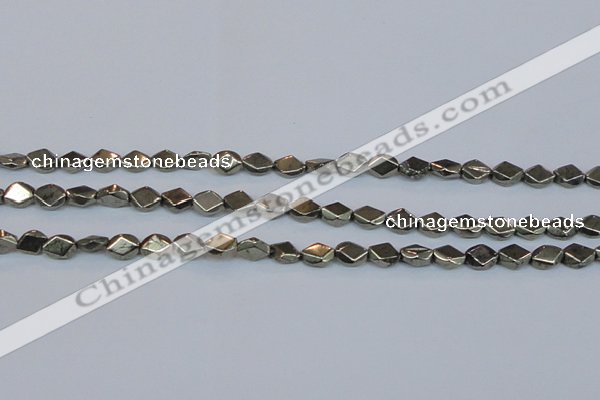 CPY651 15.5 inches 6*8mm pyrite gemstone beads wholesale