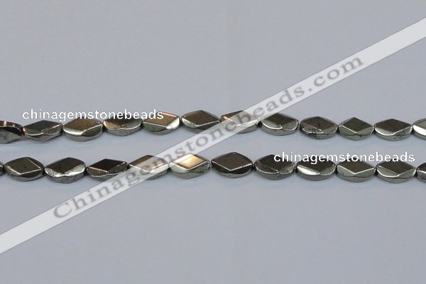 CPY653 15.5 inches 10*16mm pyrite gemstone beads wholesale