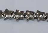 CPY658 15.5 inches 12*12mm star pyrite gemstone beads