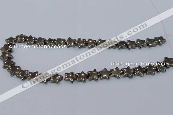 CPY658 15.5 inches 12*12mm star pyrite gemstone beads