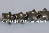 CPY659 15.5 inches 14*14mm star pyrite gemstone beads