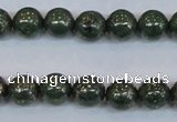 CPY762 15.5 inches 8mm round pyrite gemstone beads wholesale