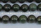 CPY763 15.5 inches 10mm round pyrite gemstone beads wholesale