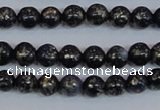 CPY771 15.5 inches 6mm round pyrite gemstone beads wholesale