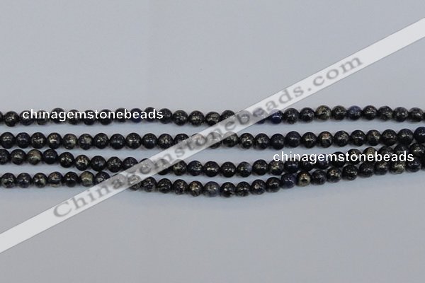 CPY771 15.5 inches 6mm round pyrite gemstone beads wholesale