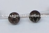 CPY780 Top drilled 10mm round pyrite gemstone beads wholesale