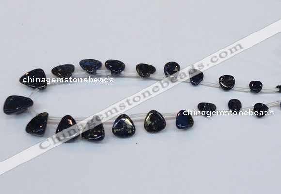 CPY799 Top drilled 6*8mm - 16*18mm freeform pyrite gemstone beads